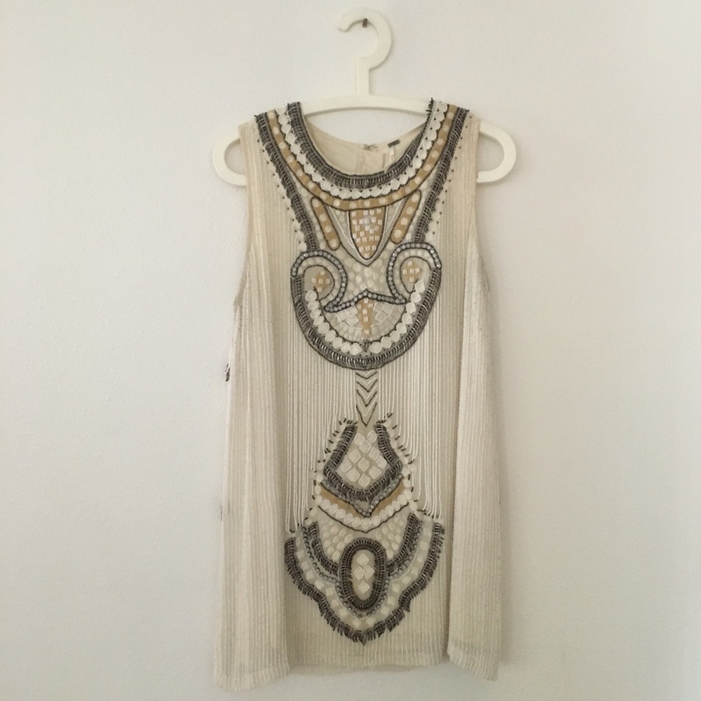 Free People Silk Beaded Dress